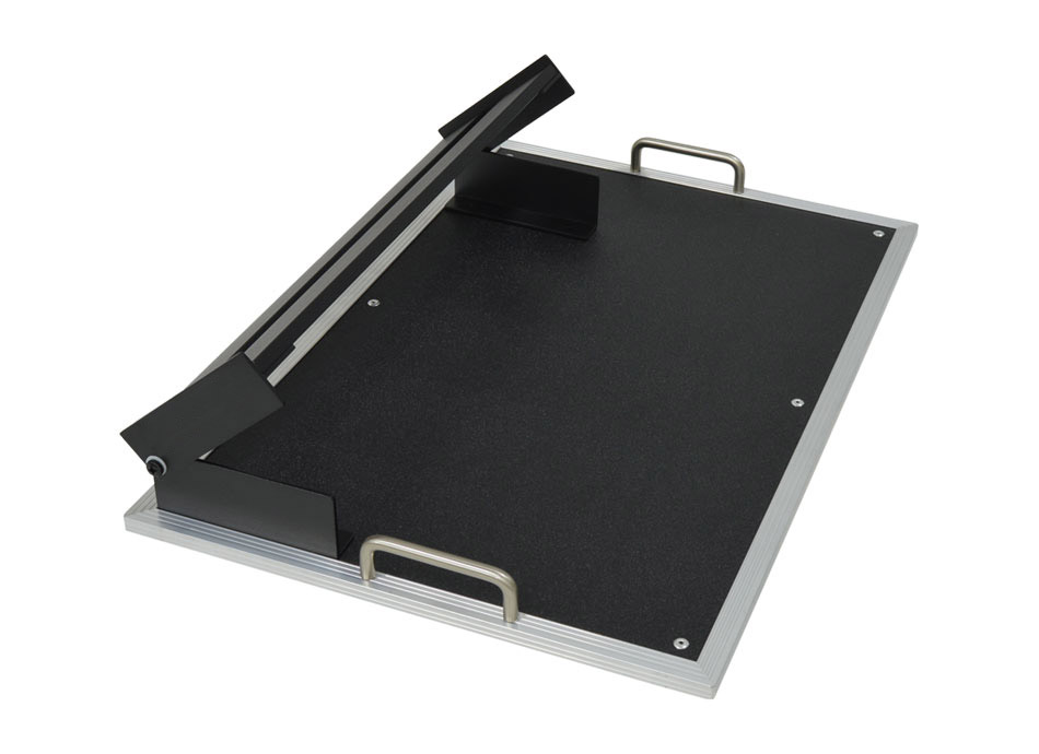 600mm x 400mm flatboard with hinged riser and matching case BY CASEMAN