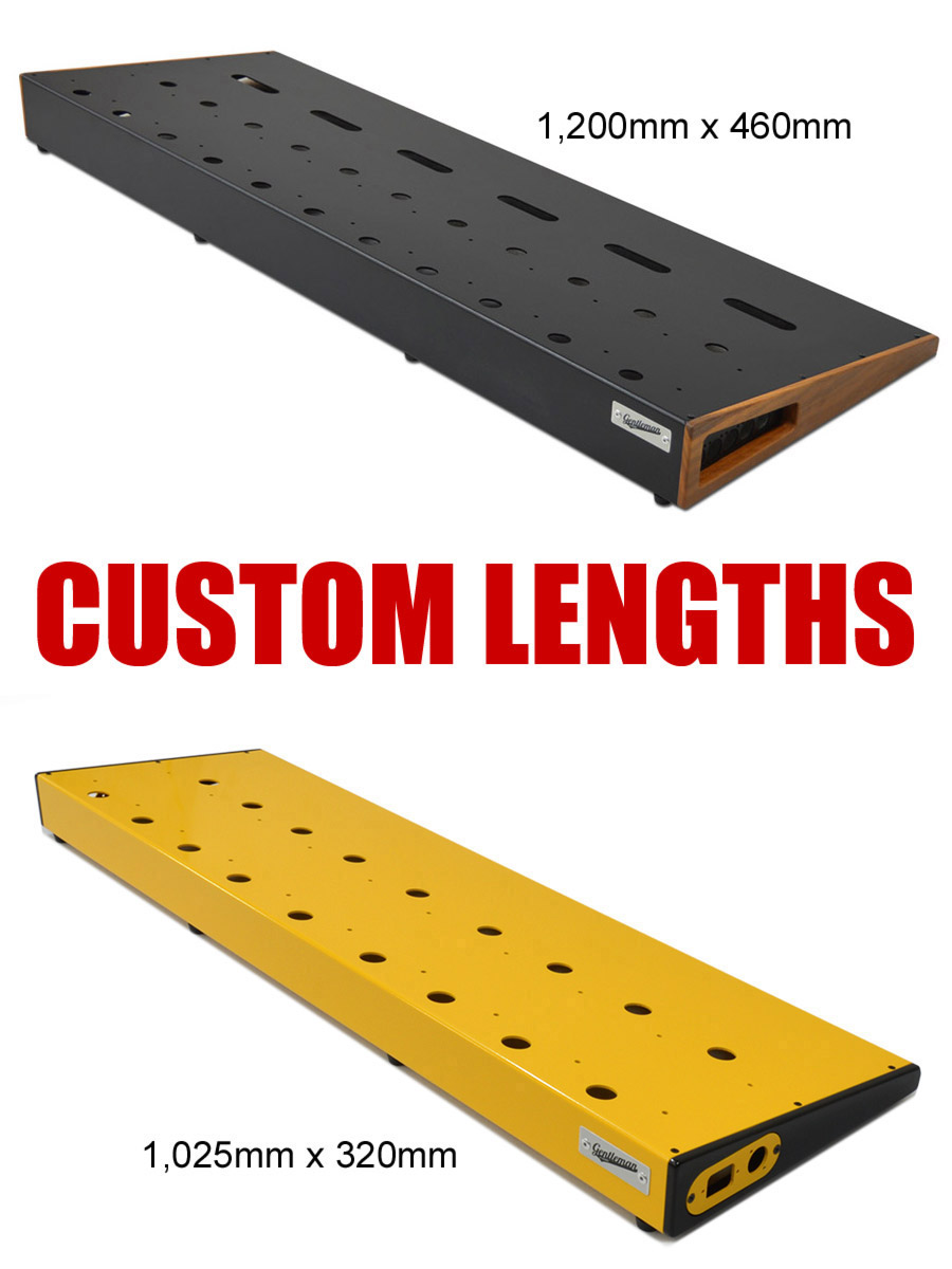 Custom length Gentleman pedalboard measuring in at a whopping 1200mm x 460mm